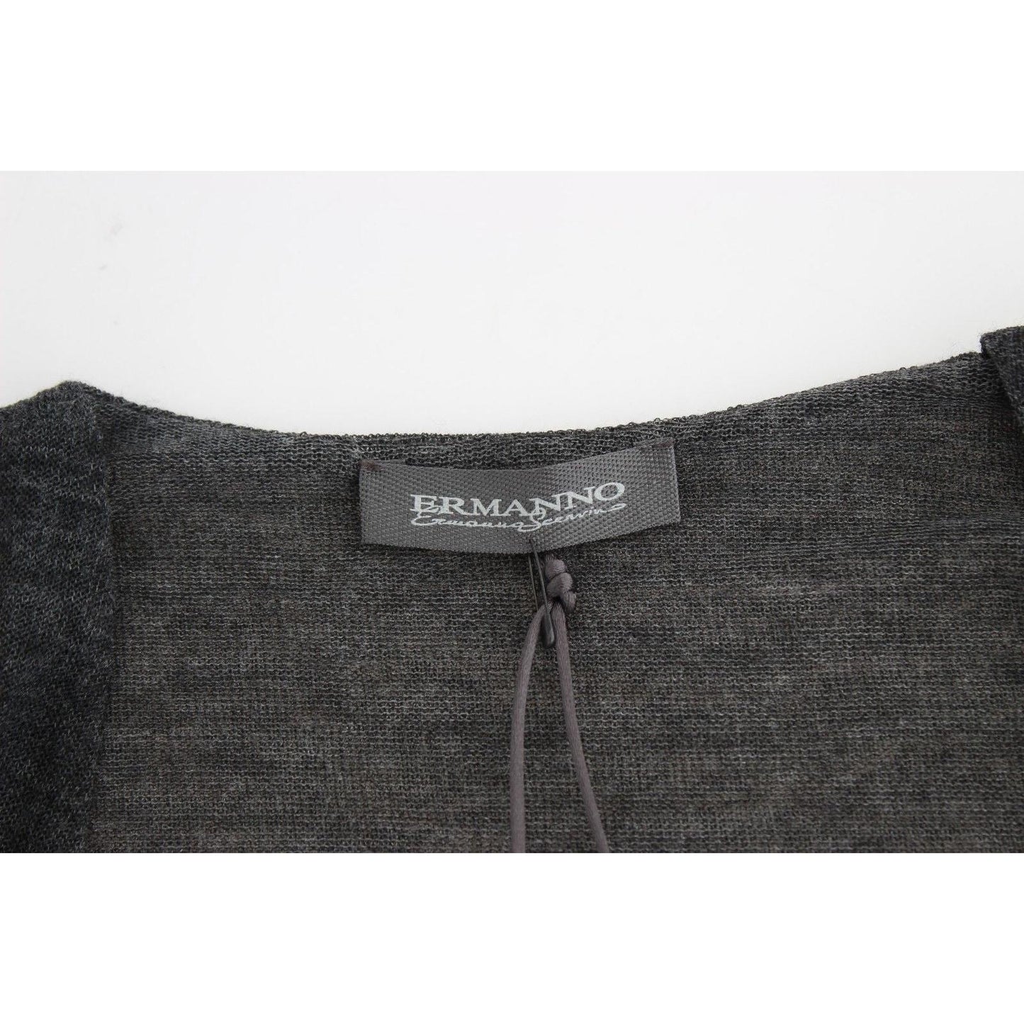 Gray Wool Blend Stretch Long Sleeve Sweater - coffeewithmee2