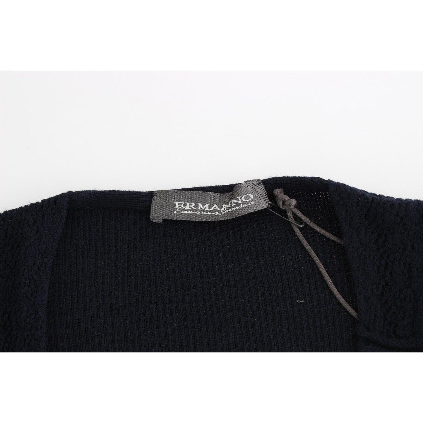 Blue Knitted Wool Stretch Sweater Top - coffeewithmee2