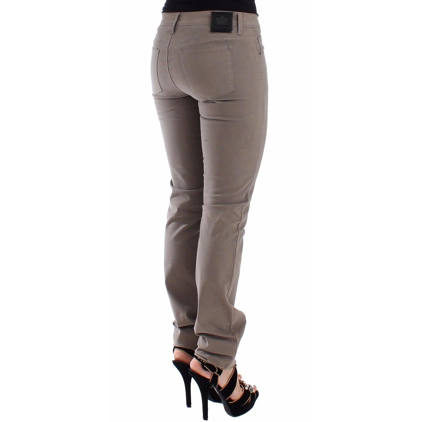 Taupe Beige Slim Jeans Denim Pants Skinny - coffeewithmee2