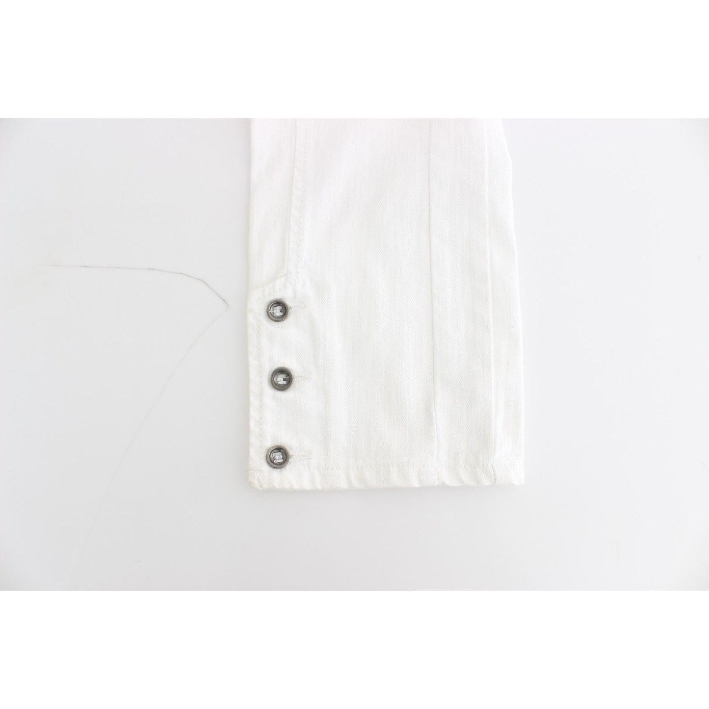 White Cropped Jeans Denim Pants Branded Capri - coffeewithmee2