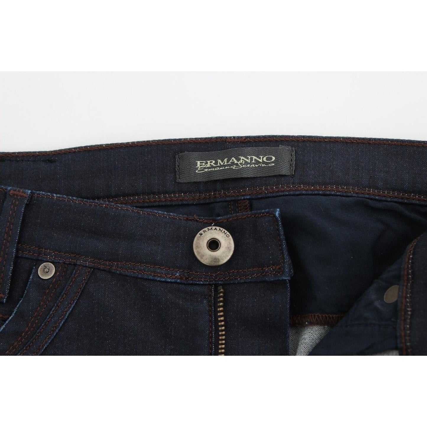 Blue Slim Jeans Denim Pants Skinny Leg Stretch - coffeewithmee2