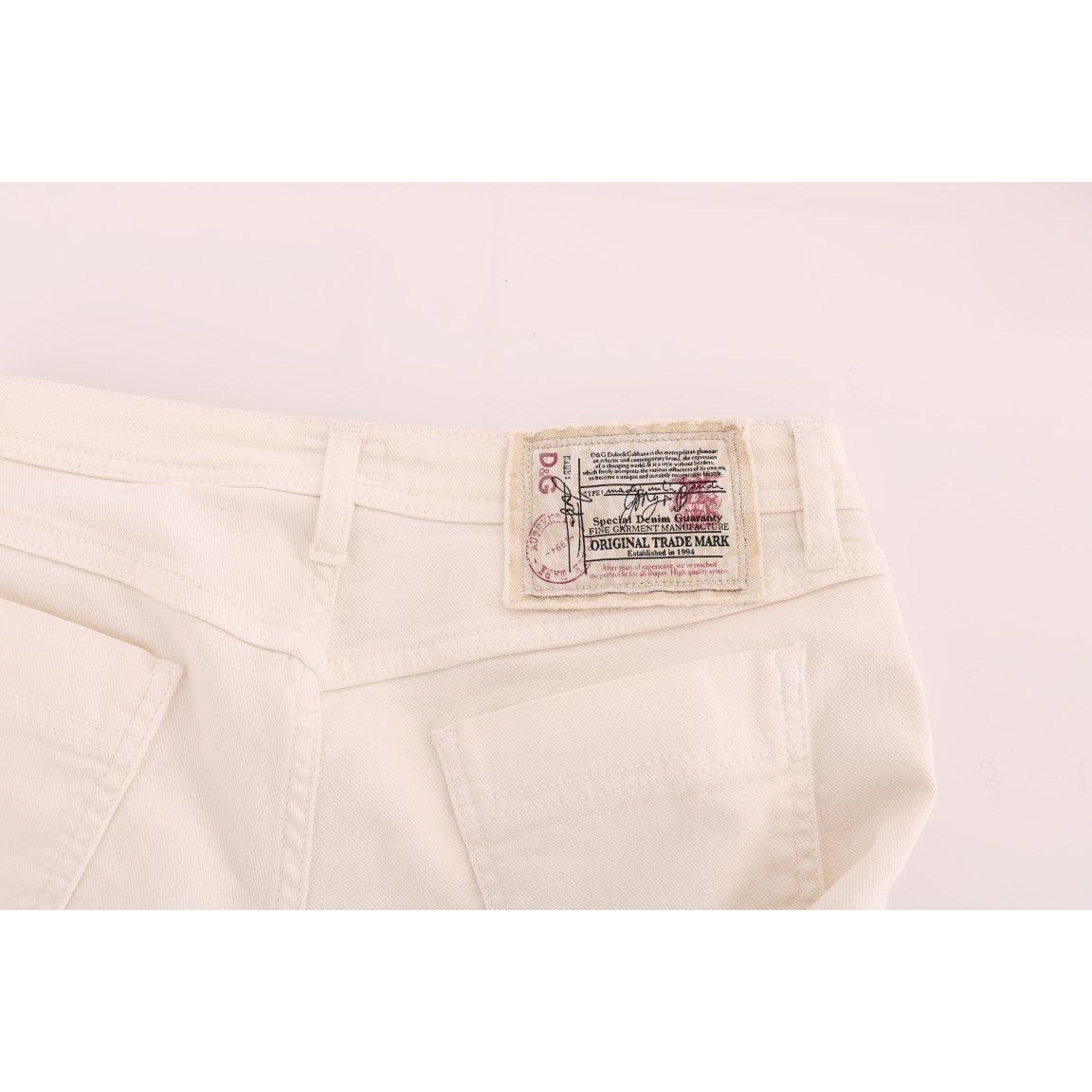 White Cotton GLAMOUR Capri Jeans - coffeewithmee2