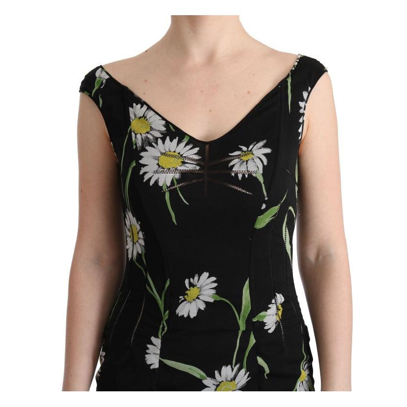 Sunflower Silk Stretch Sheath Dress - coffeewithmee2
