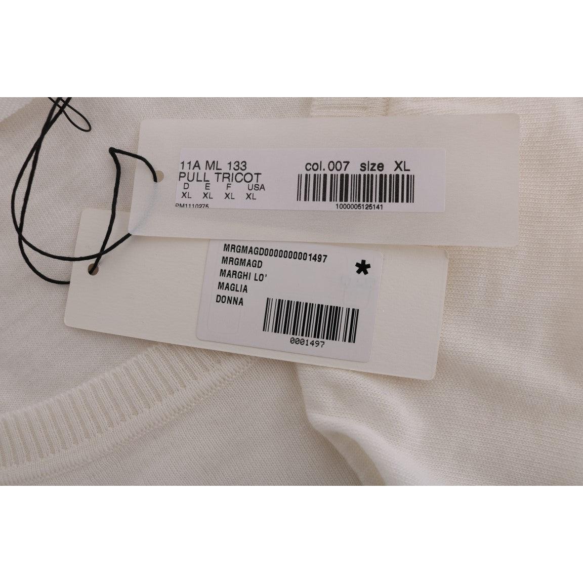 White 100% Lana Wool Top Blouse T-shirt - coffeewithmee2