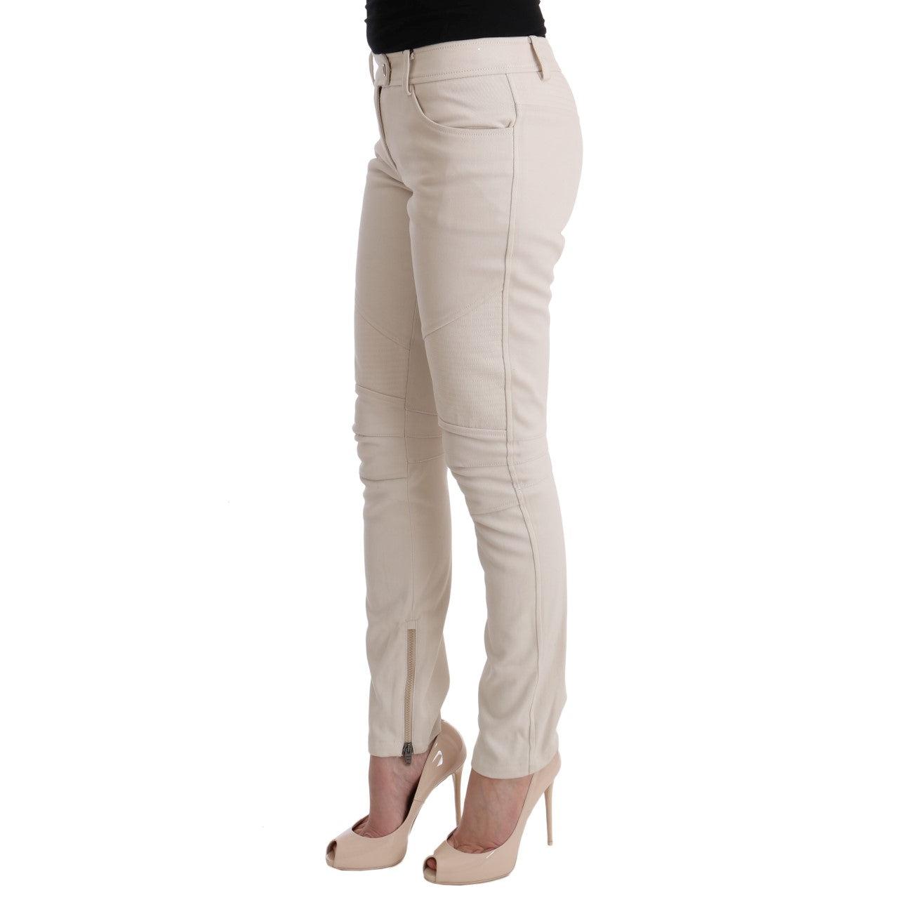 White Slim Fit Casual Jeans - coffeewithmee2