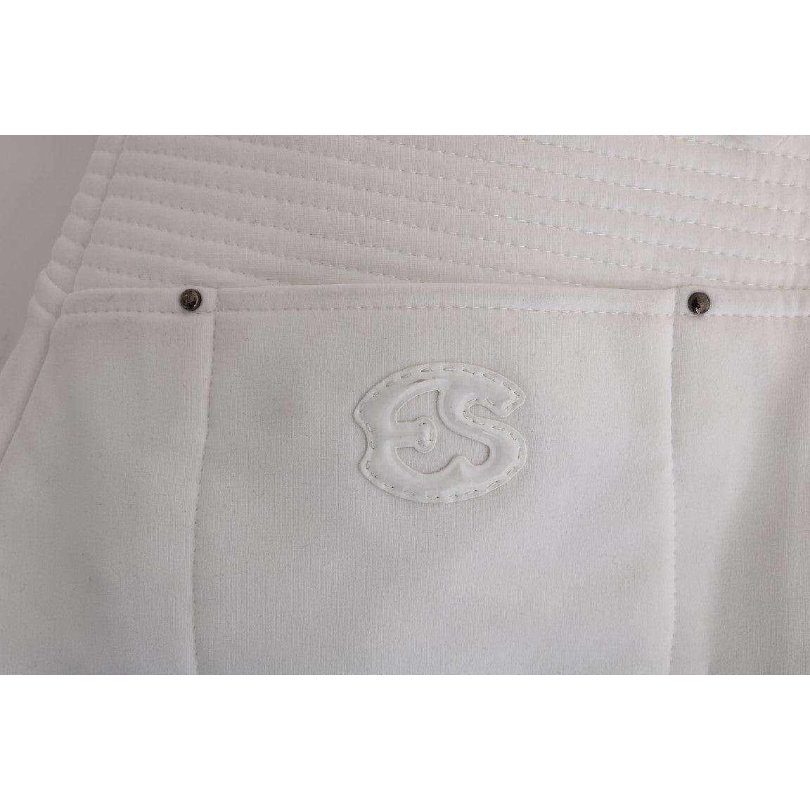 White Cotton Slim Fit Casual Pants - coffeewithmee2