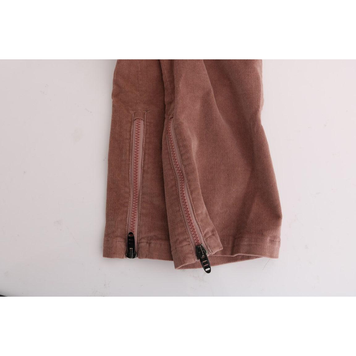 Pink Velvet Cropped Casual Pants - coffeewithmee2
