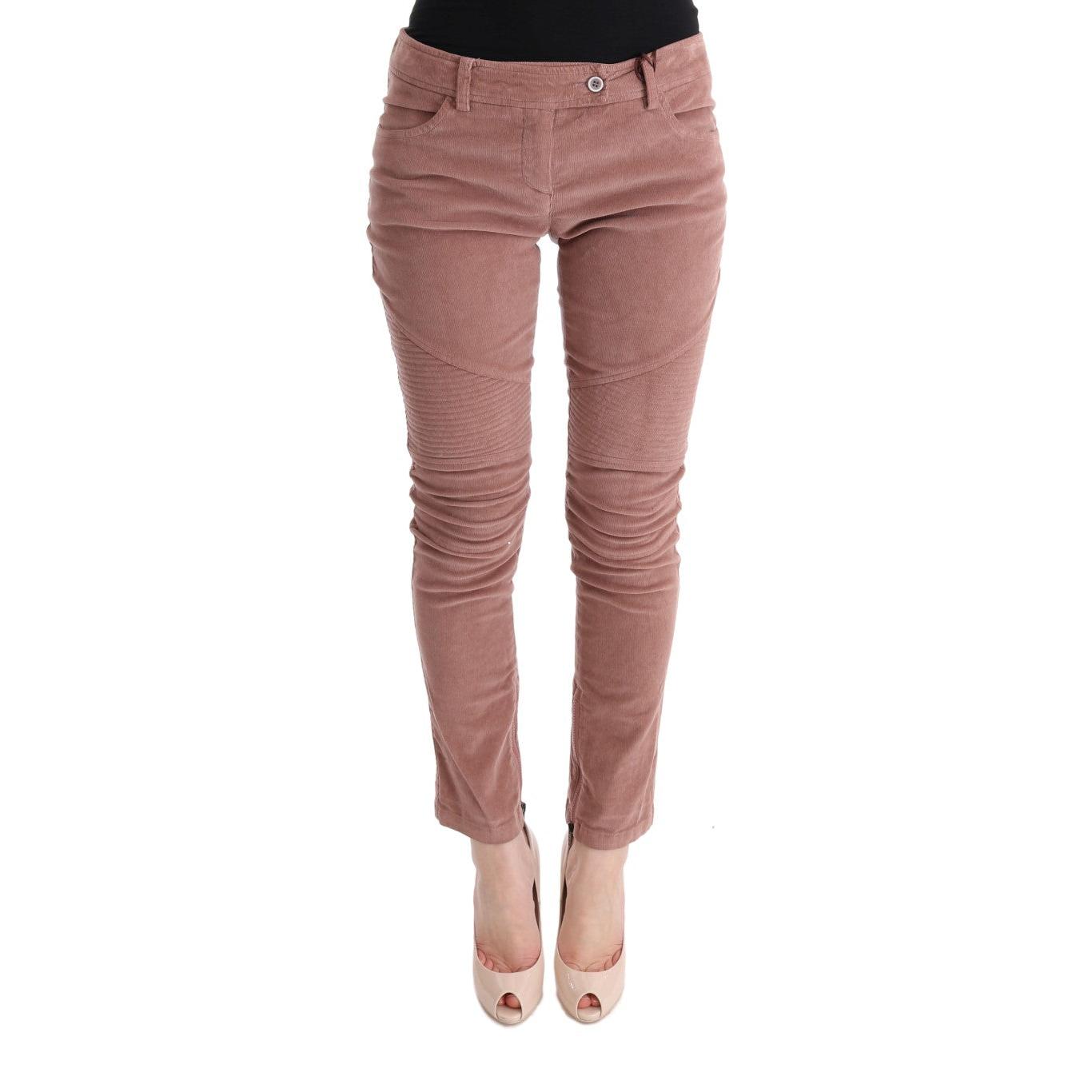 Pink Velvet Cropped Casual Pants - coffeewithmee2