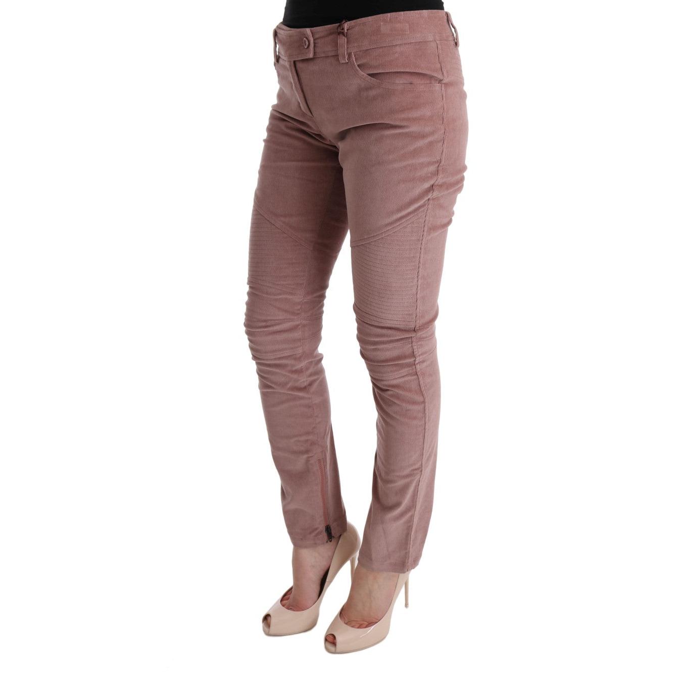 Pink Velvet Cropped Casual Pants - coffeewithmee2