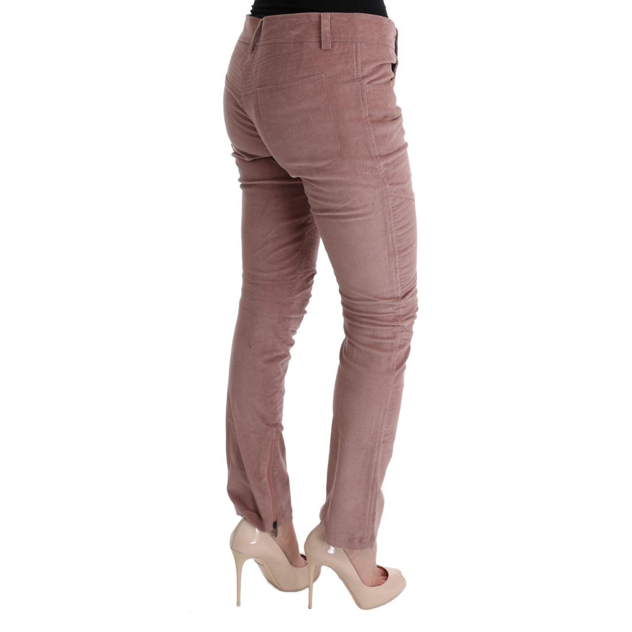 Pink Velvet Cropped Casual Pants - coffeewithmee2