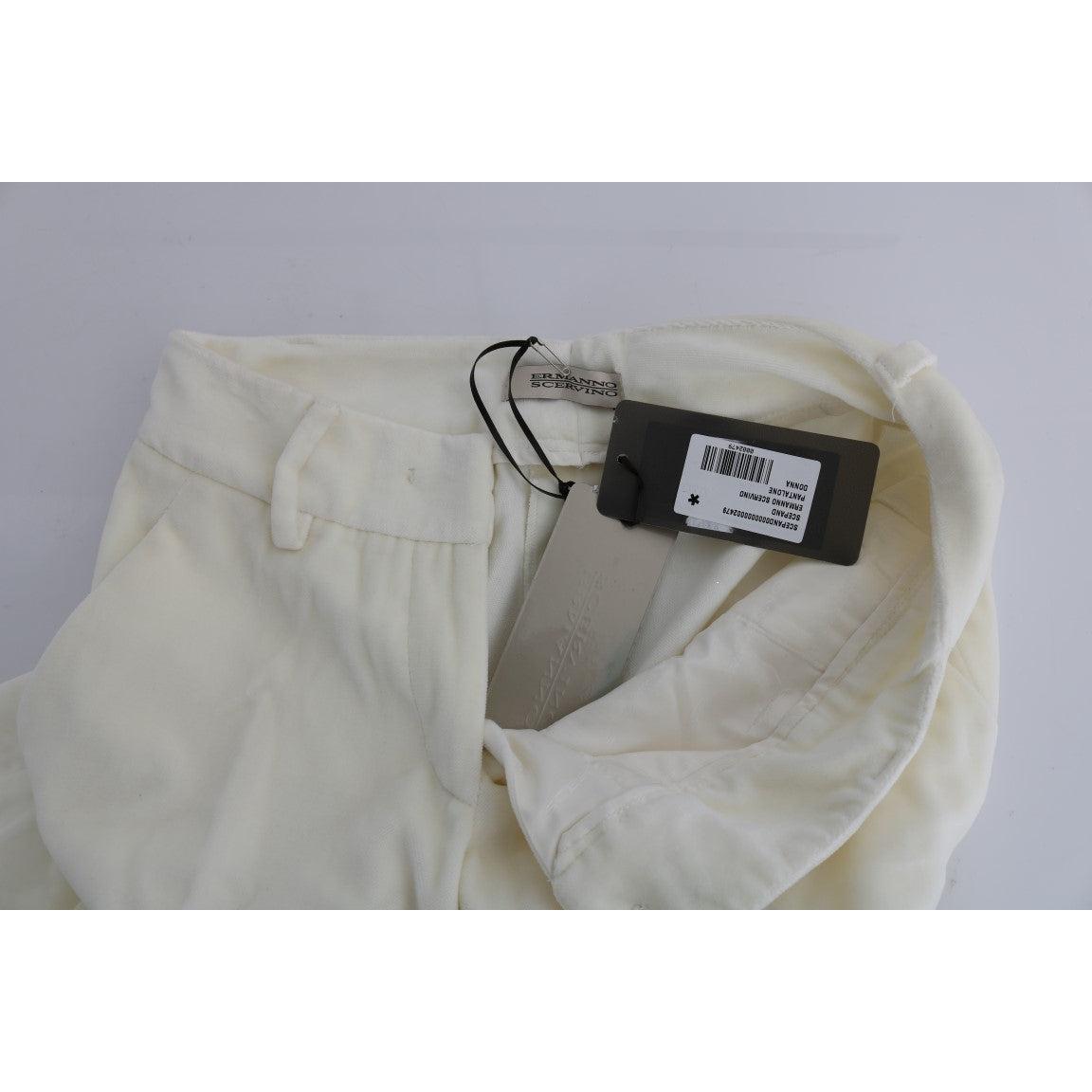 White Cotton Regular Fit Casual Pants - coffeewithmee2