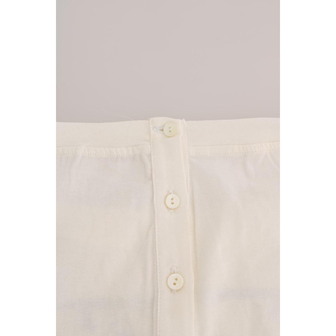 White Cotton Stretch Motive Print T-Shirt - coffeewithmee2