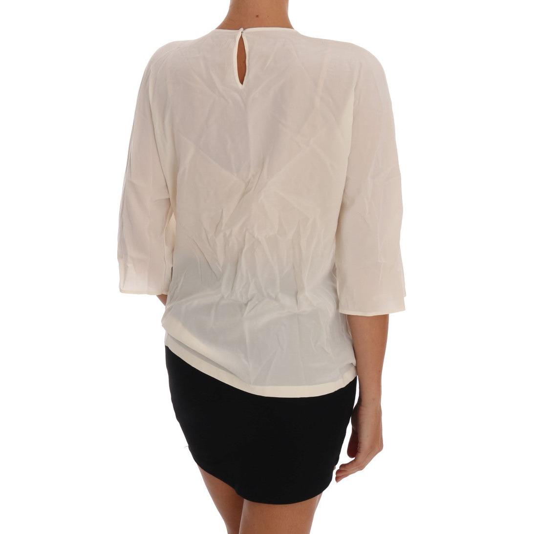 White SICILY Crystal Blouse - coffeewithmee2