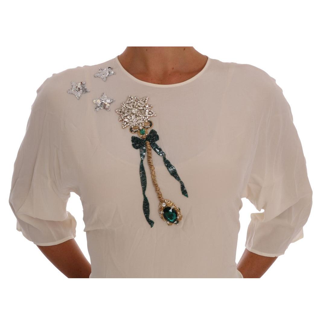 White SICILY Crystal Blouse - coffeewithmee2