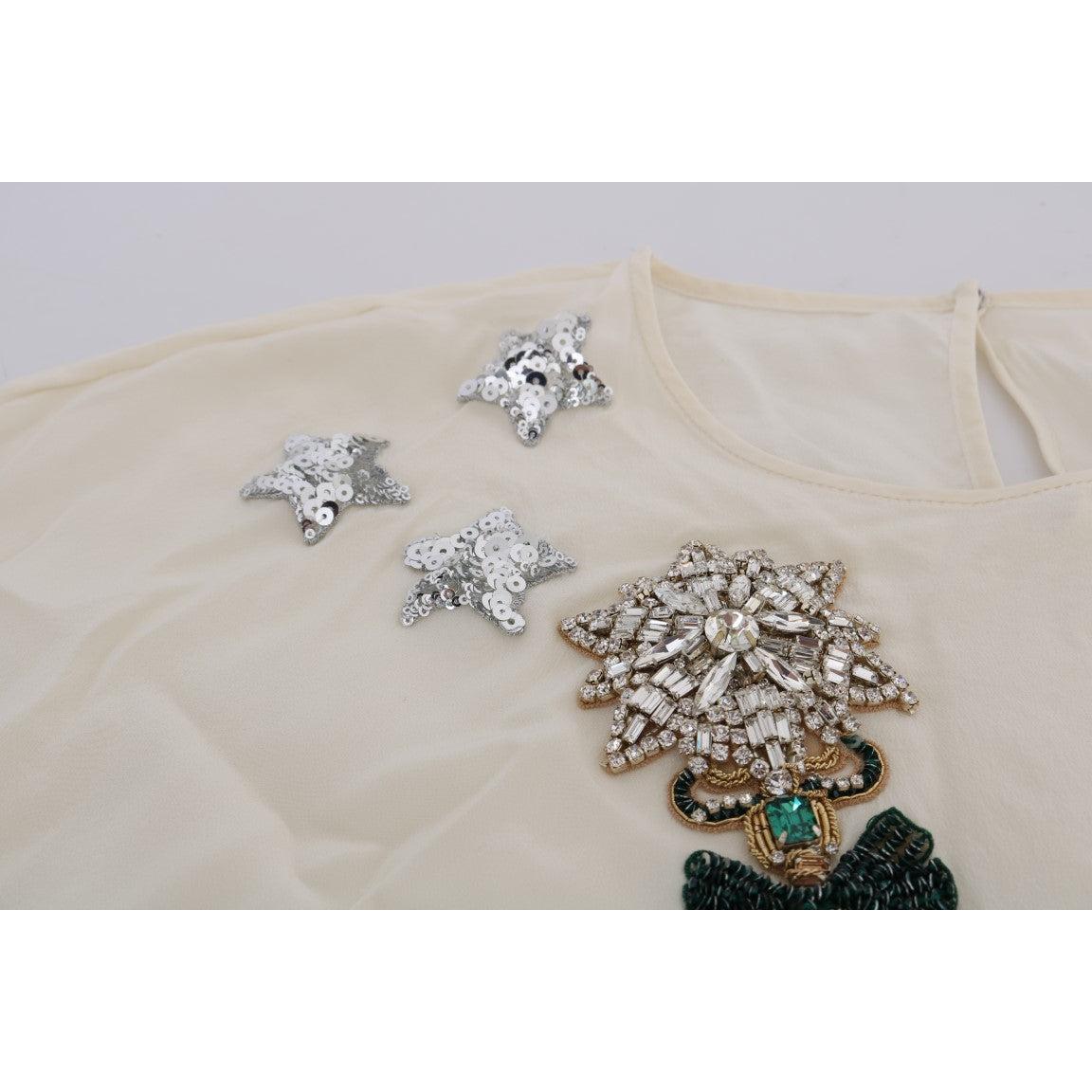 White SICILY Crystal Blouse - coffeewithmee2