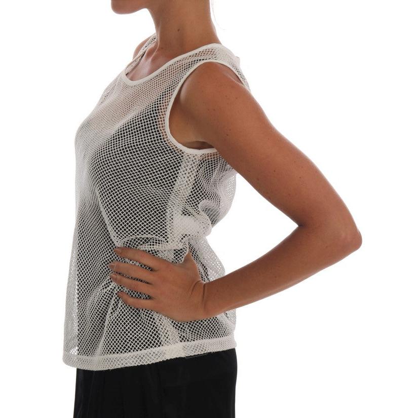 White Net Tank Transparent Top - coffeewithmee2