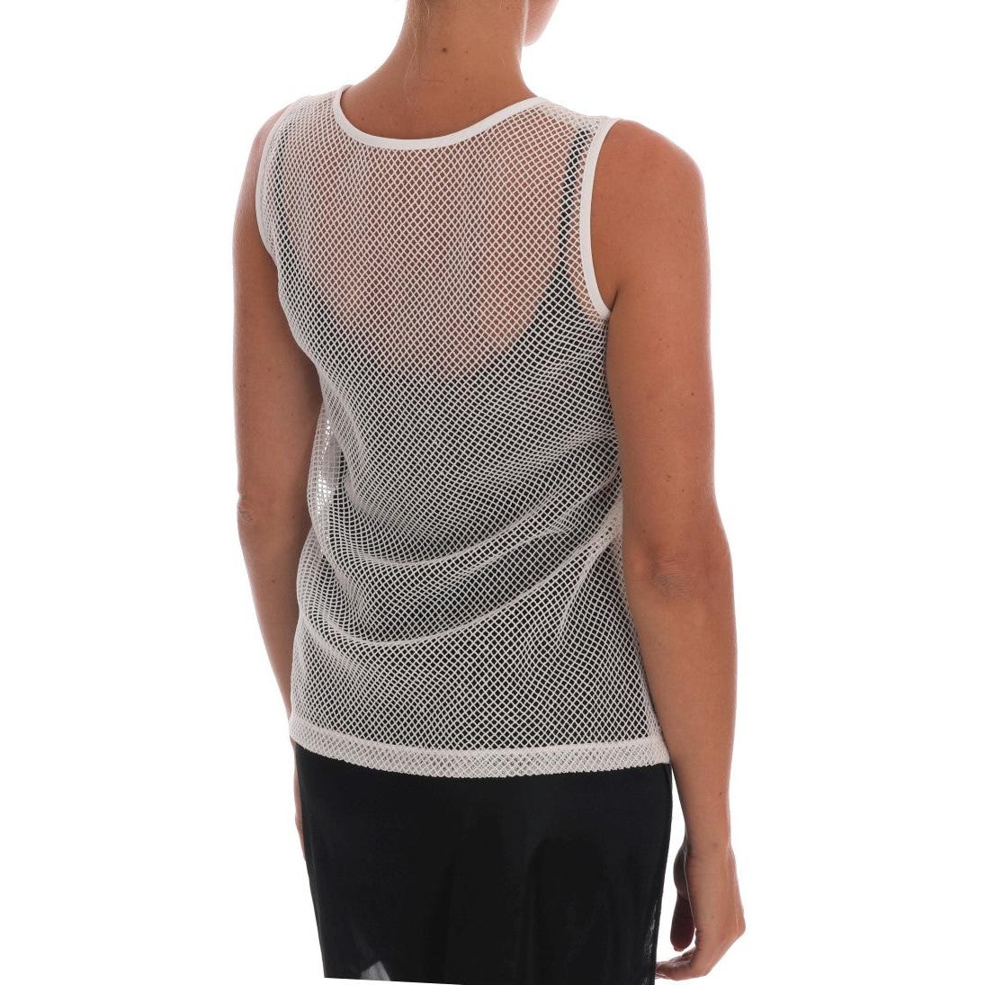 White Net Tank Transparent Top - coffeewithmee2