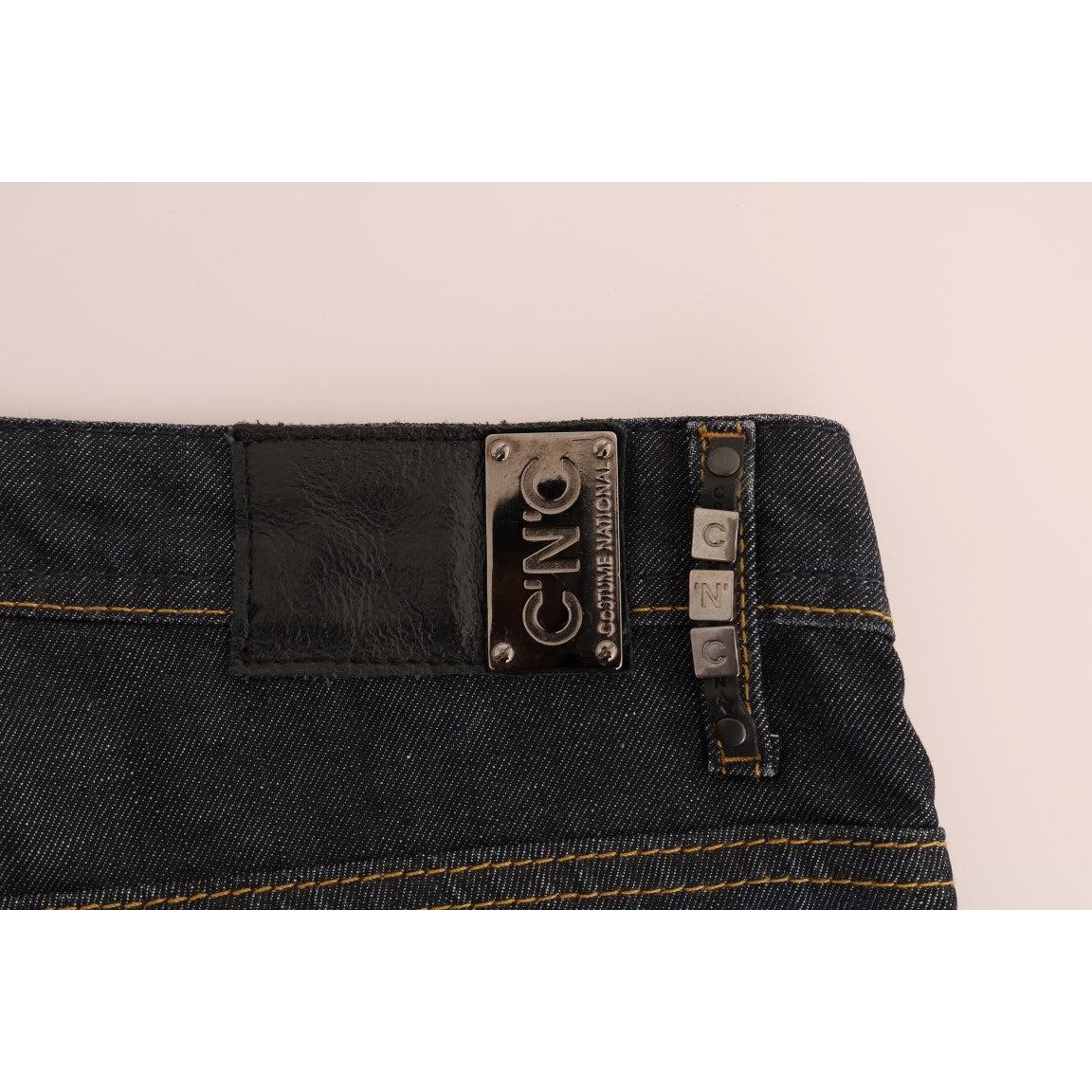 Dark Blue Cotton Classic Fit Jeans