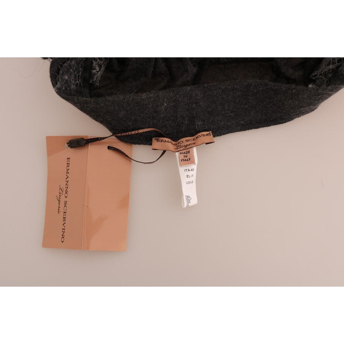 Gray Wool Stretch Pants