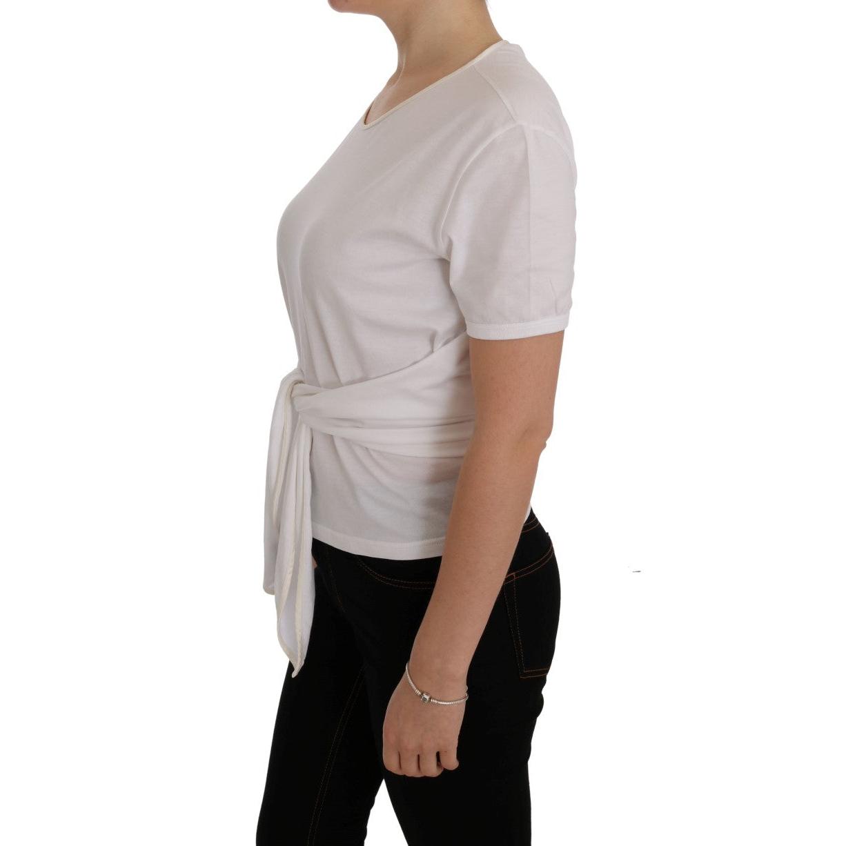White Cotton Silk T-Shirt