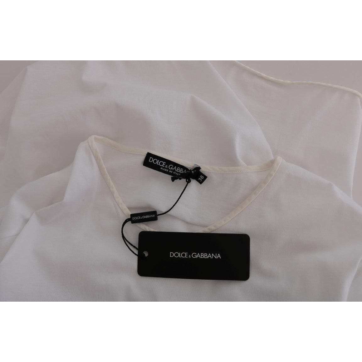 White Cotton Silk T-Shirt