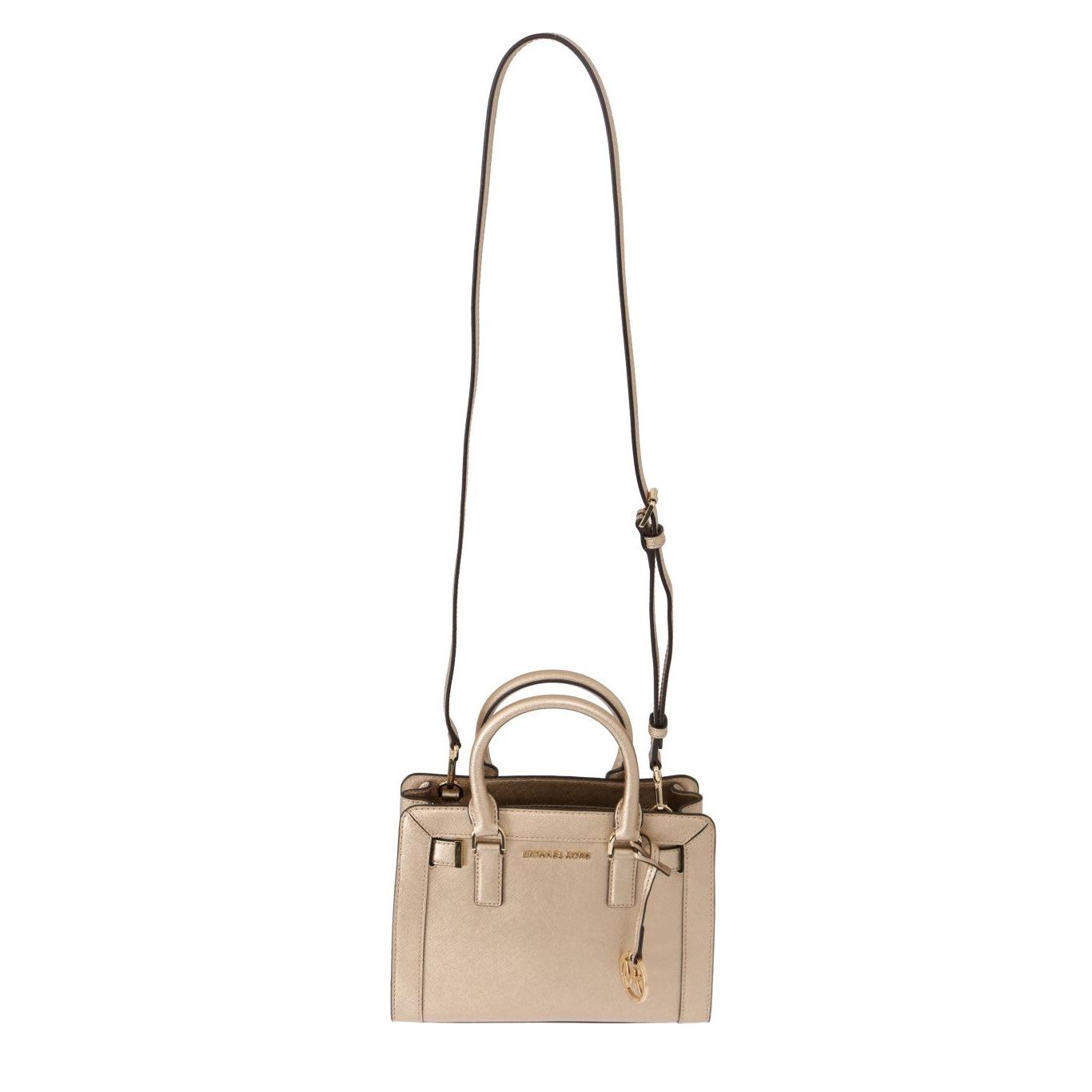 Pale Gold DILLON Leather Satchel Bag - coffeewithmee2