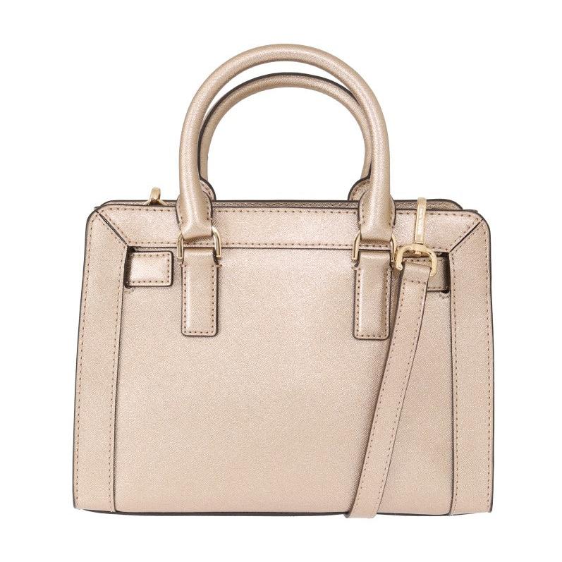 Pale Gold DILLON Leather Satchel Bag - coffeewithmee2