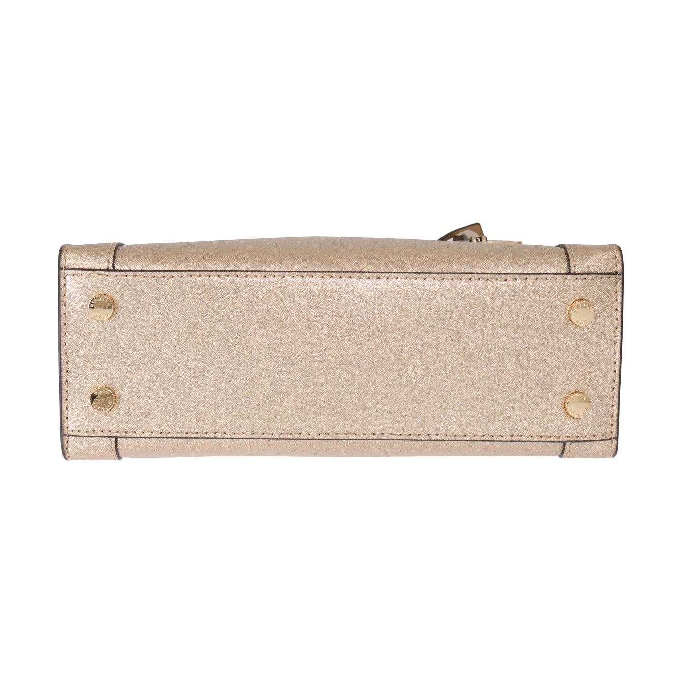 Pale Gold DILLON Leather Satchel Bag - coffeewithmee2
