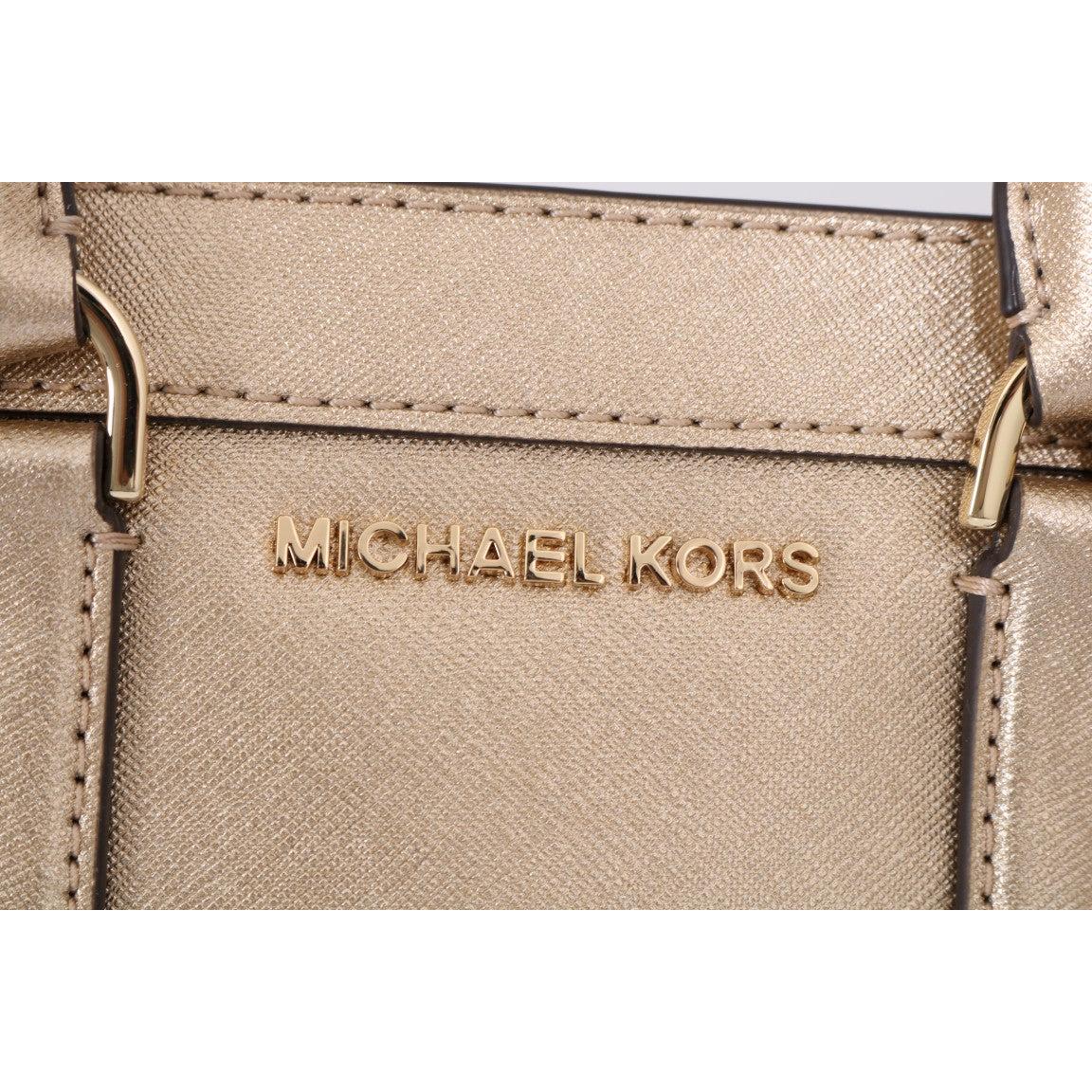 Pale Gold DILLON Leather Satchel Bag - coffeewithmee2