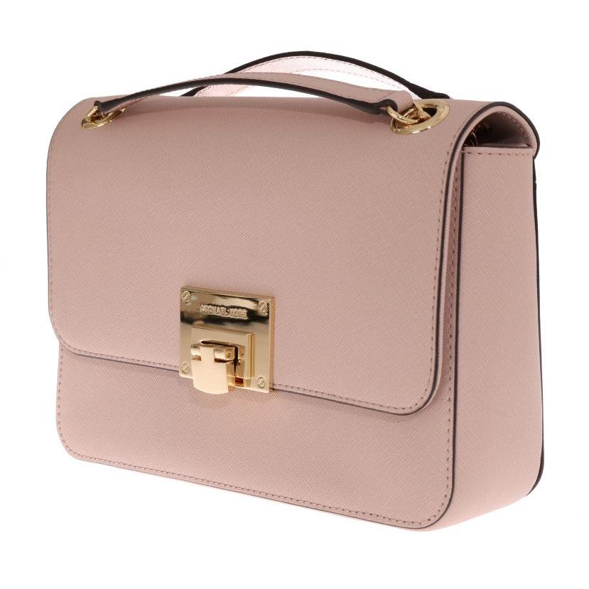 Pink TINA Leather Shoulder Bag - coffeewithmee2
