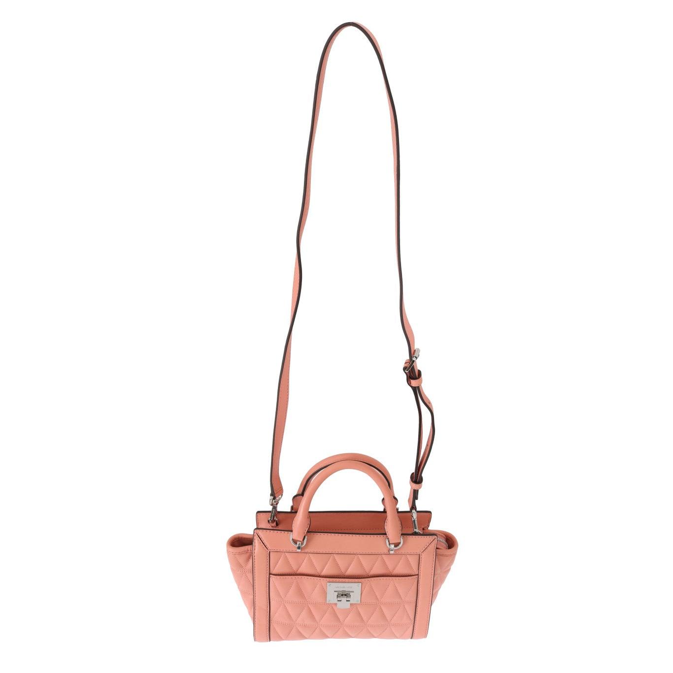 Pink VIVIANNE Leather Messenger Bag - coffeewithmee2