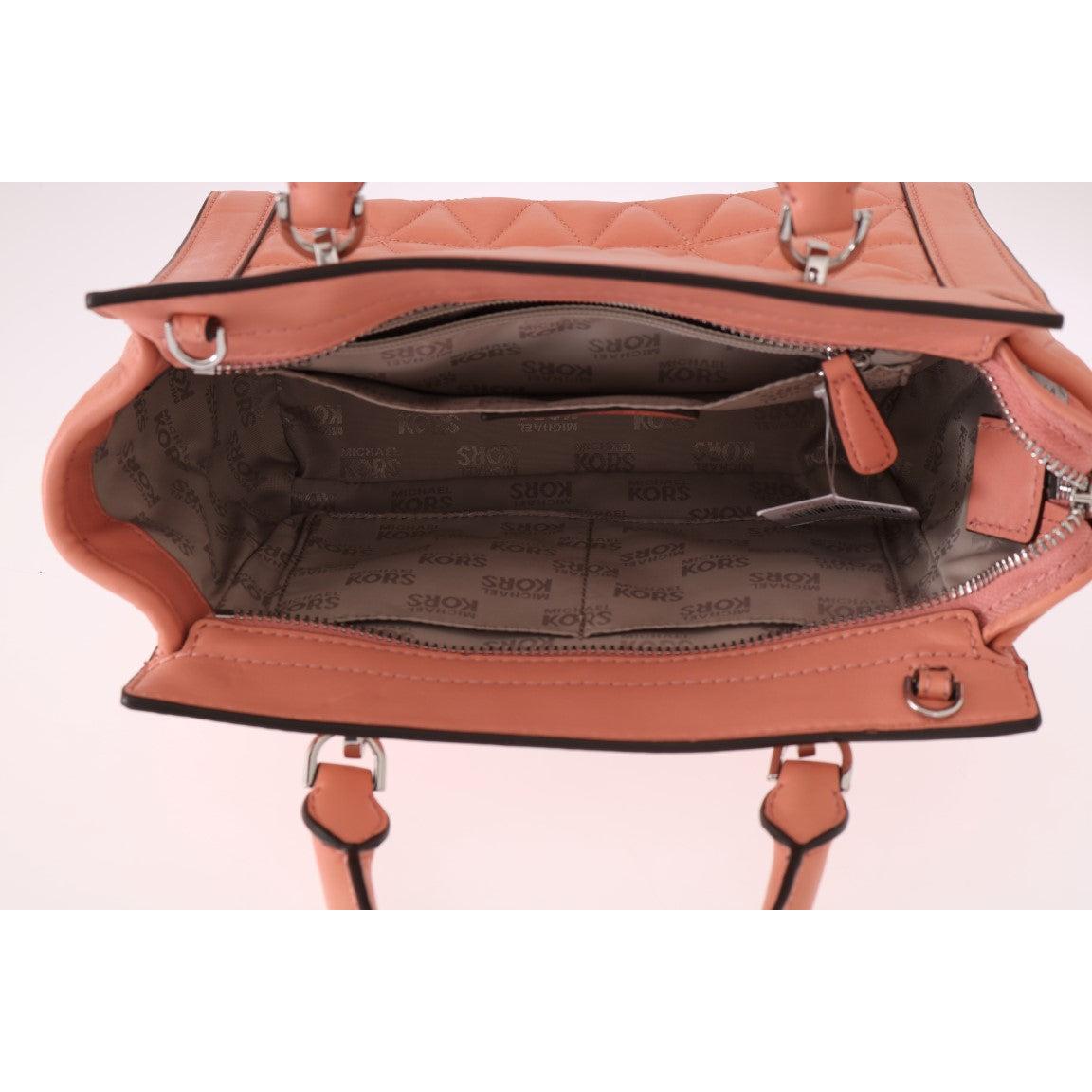 Pink VIVIANNE Leather Messenger Bag - coffeewithmee2