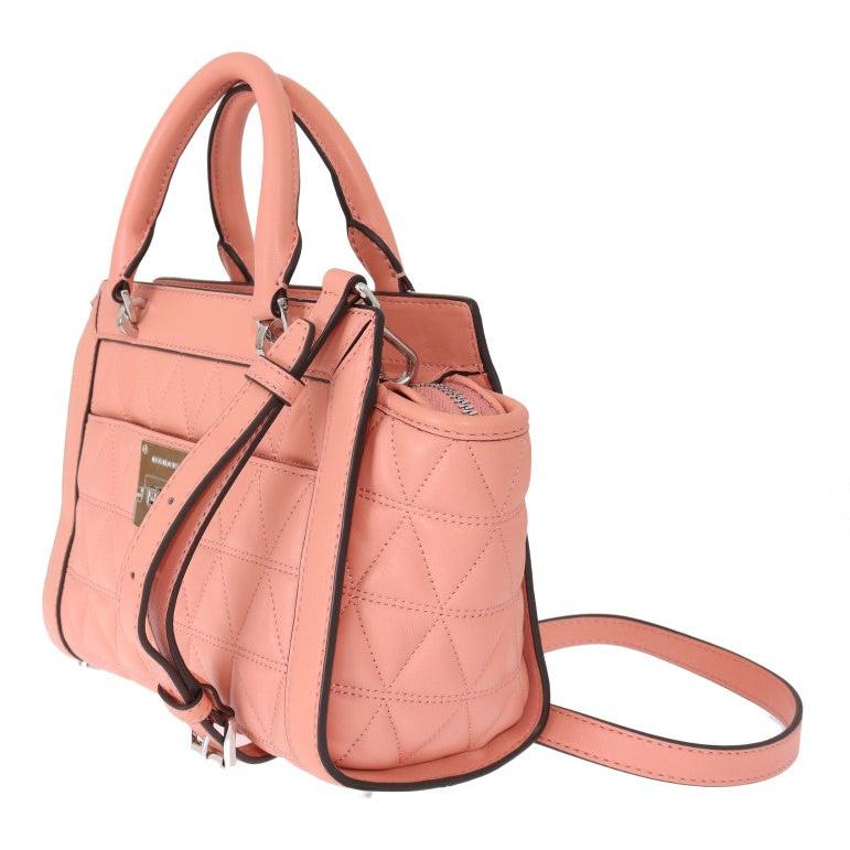 Pink VIVIANNE Leather Messenger Bag - coffeewithmee2