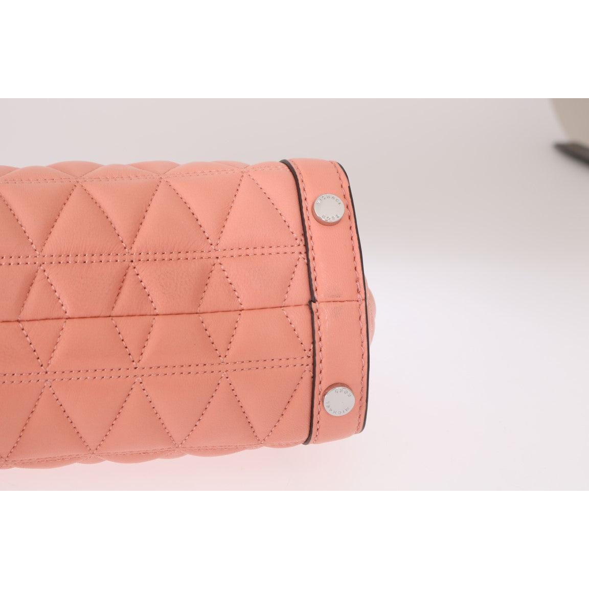Pink VIVIANNE Leather Messenger Bag - coffeewithmee2