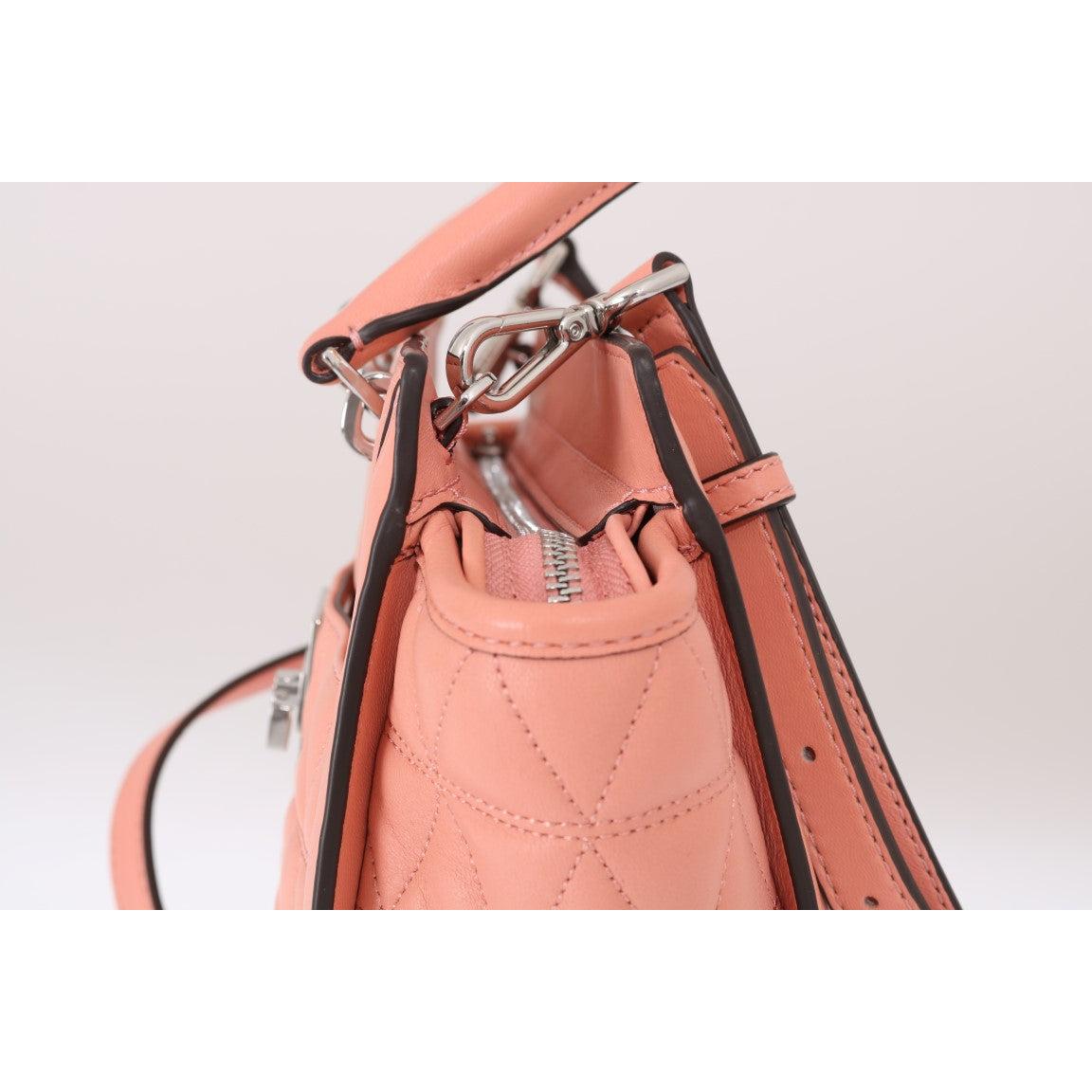 Pink VIVIANNE Leather Messenger Bag - coffeewithmee2