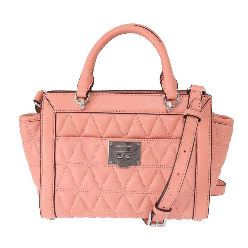 Pink VIVIANNE Leather Messenger Bag - coffeewithmee2