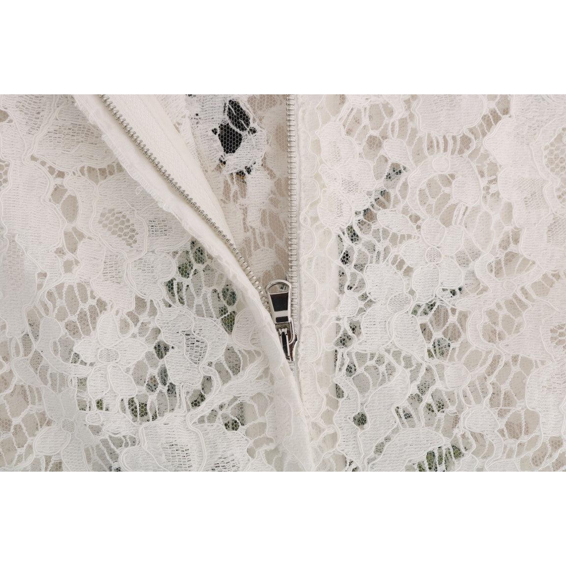 White Crystal Embellished Lace Blouse - coffeewithmee2