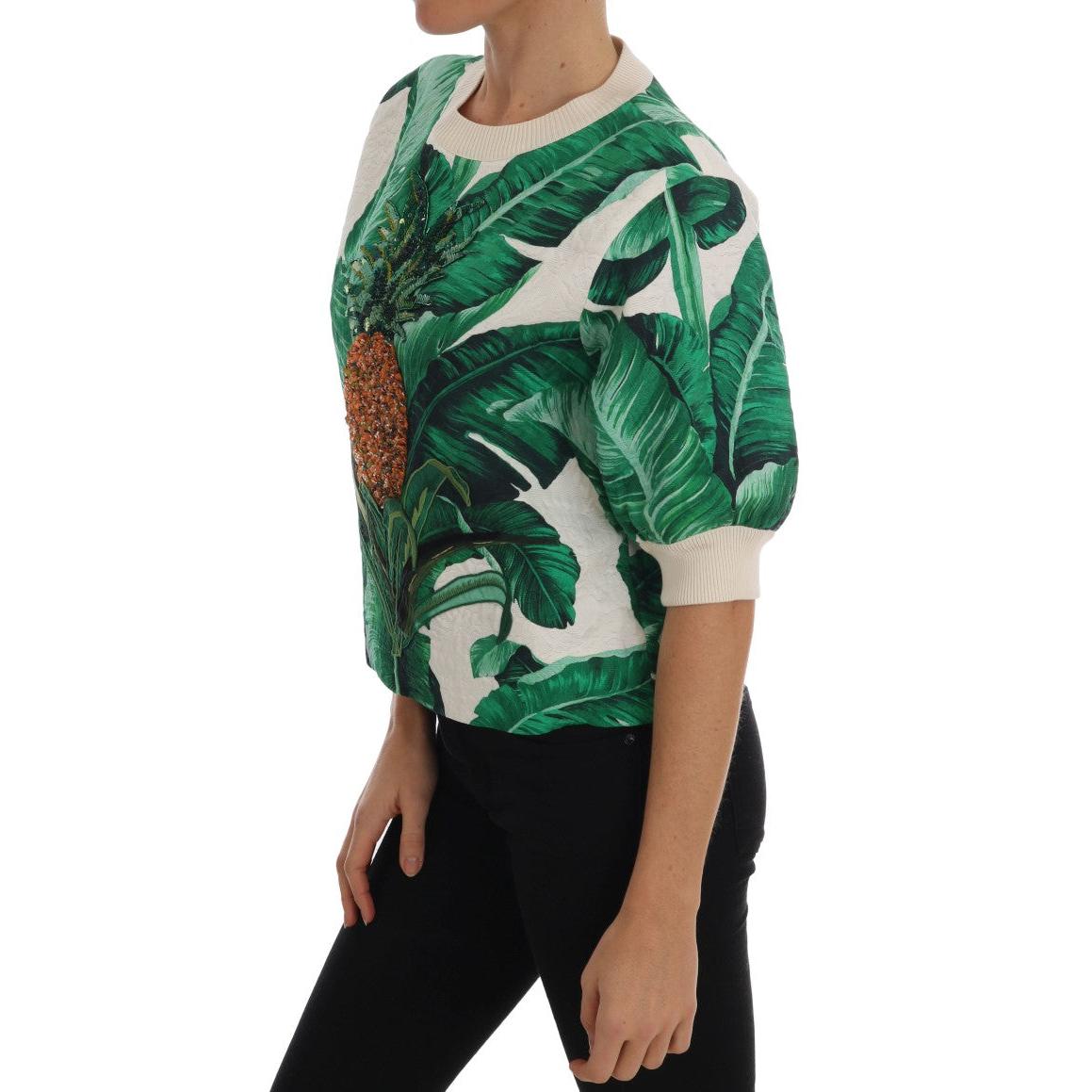 Pineapple Banana Sequins Crewneck Sweater - coffeewithmee2