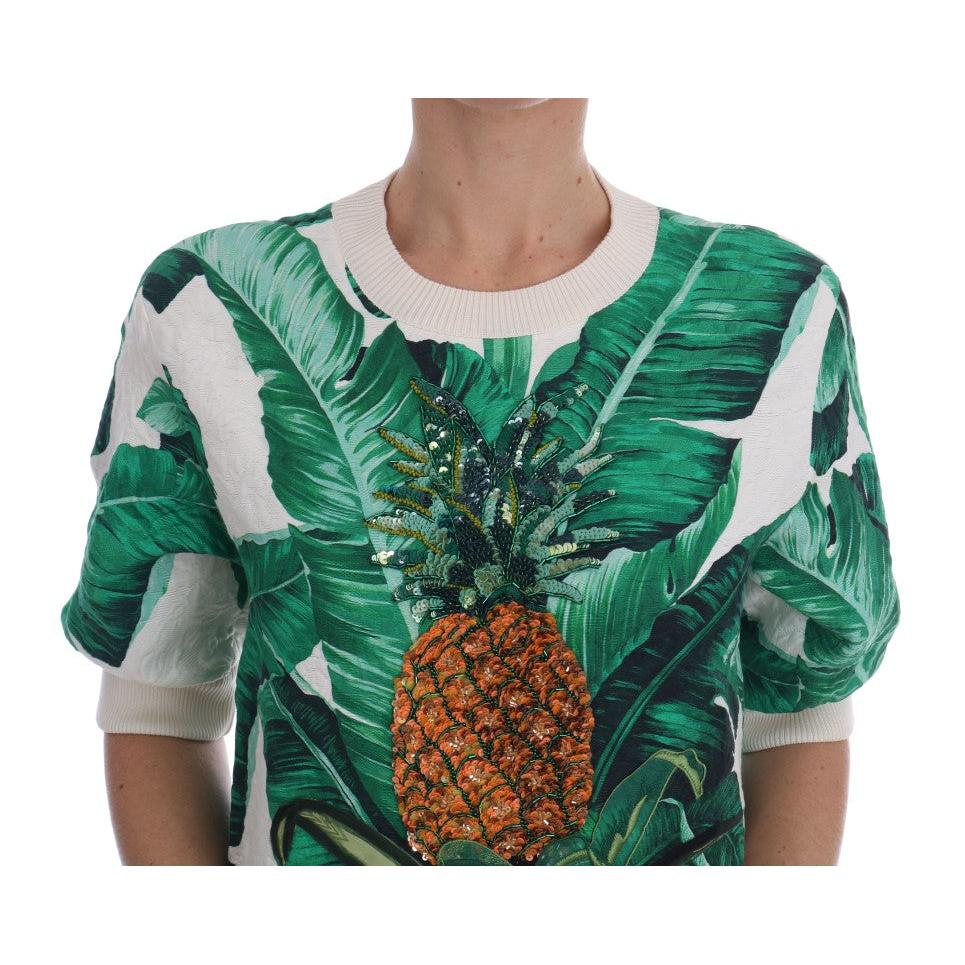 Pineapple Banana Sequins Crewneck Sweater - coffeewithmee2