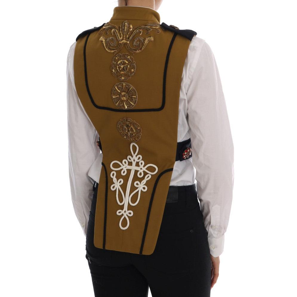 Yellow Crystal Cross Vest Jacket - coffeewithmee2
