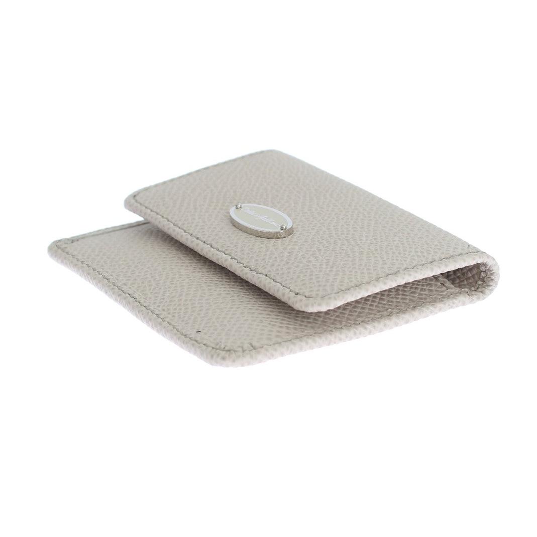 White Dauphine Leather Case Wallet - coffeewithmee2