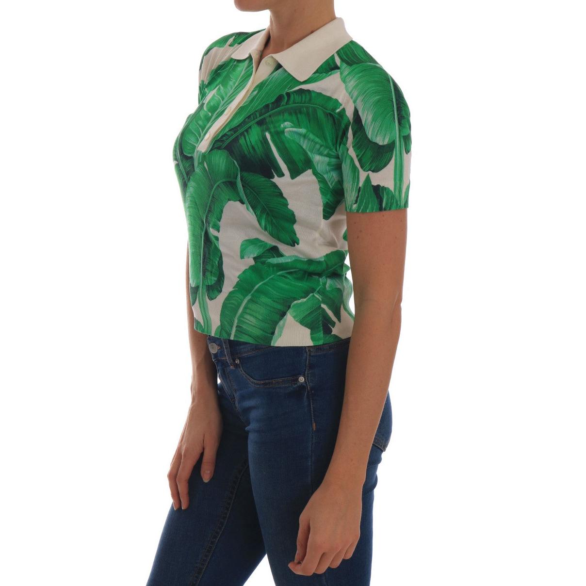 Green Banana Leaf Polo T-shirt - coffeewithmee2