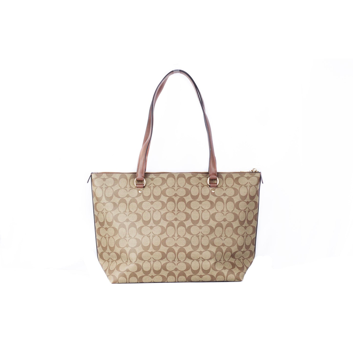 Signature Coated Canvas and Leather Gallery Tote Handbag - coffeewithmee2