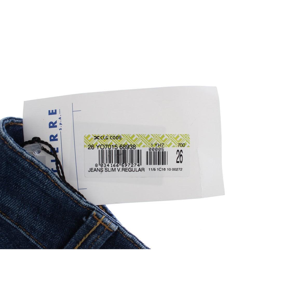 Blue Cotton Stretch Low Waist Jeans - coffeewithmee2