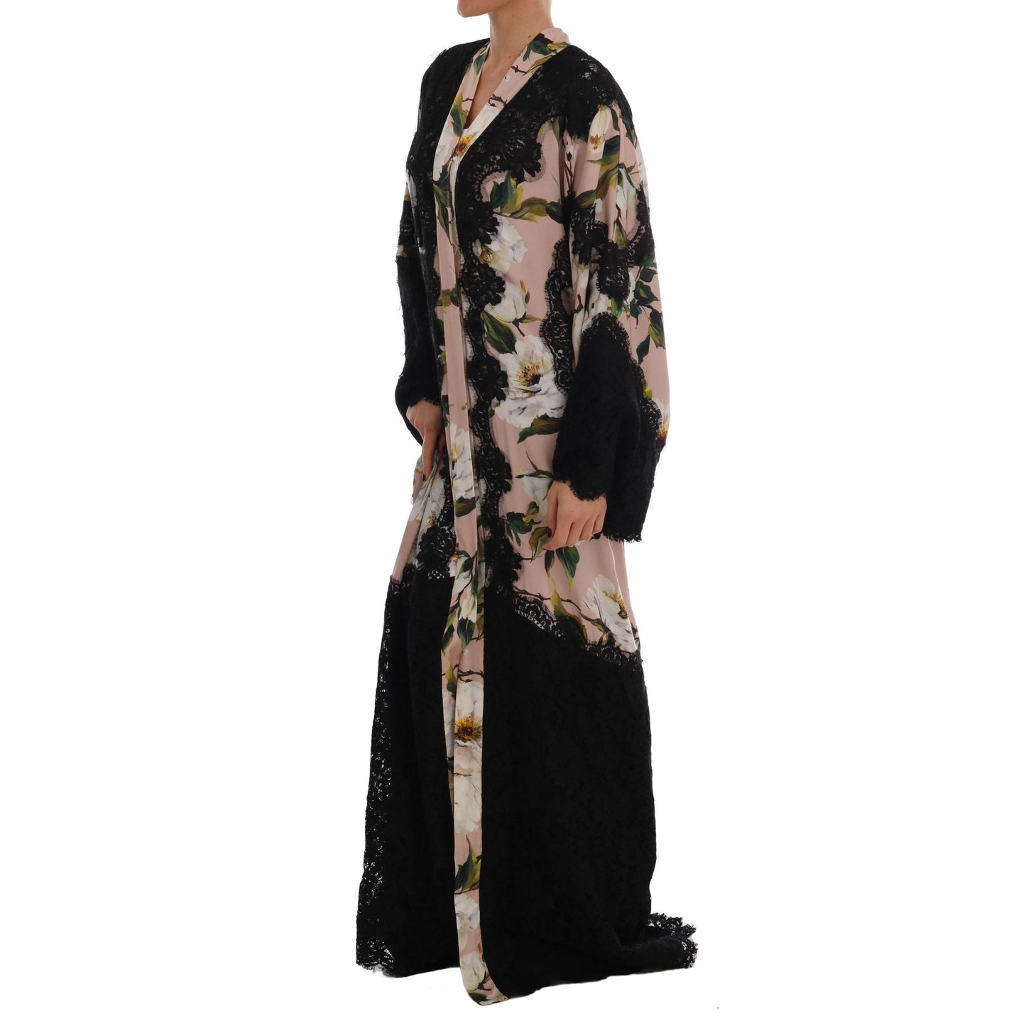 Foral Lace Peonies Kaftan Abaya Dress - coffeewithmee2