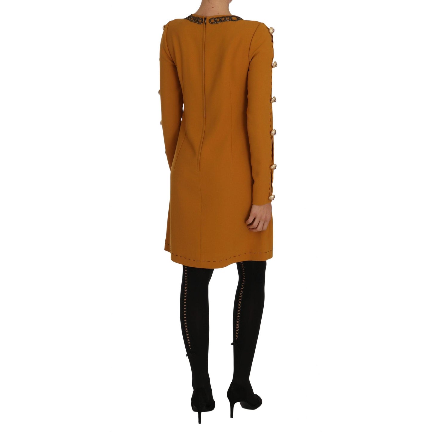 Brown Mini Crystal Embellished Dress - coffeewithmee2