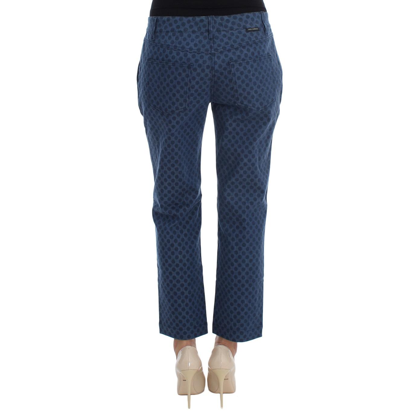 Polka Dotted Stretch Capri Jeans - coffeewithmee2
