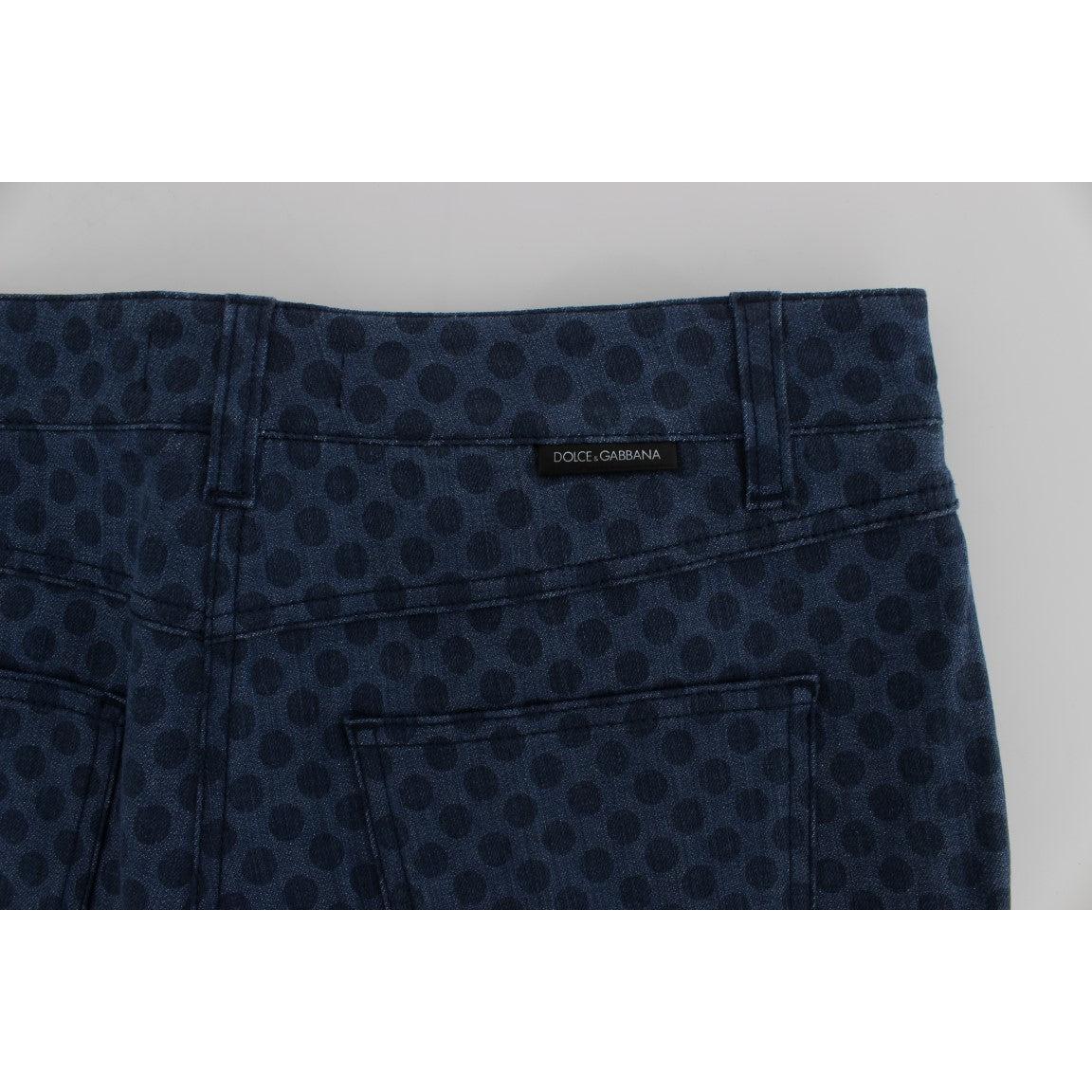 Polka Dotted Stretch Capri Jeans - coffeewithmee2