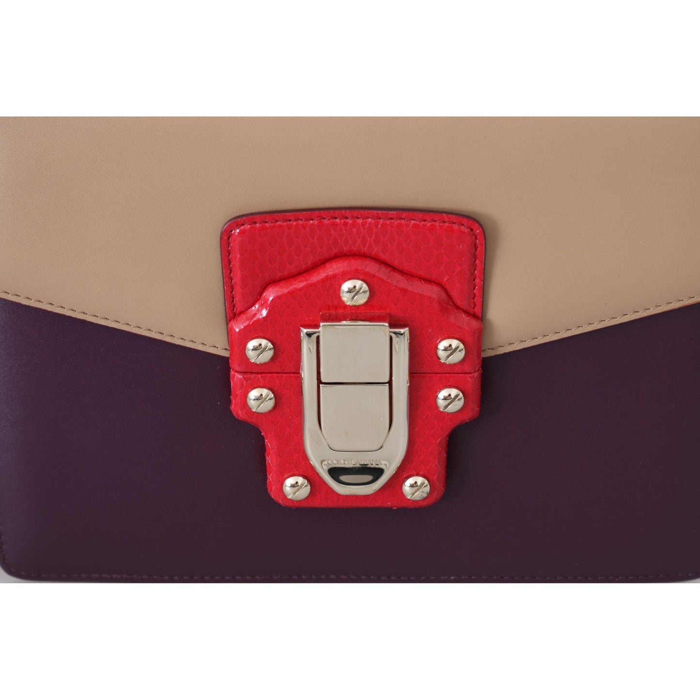 Purple Beige Red Leather Crossbody LUCIA Purse - coffeewithmee2