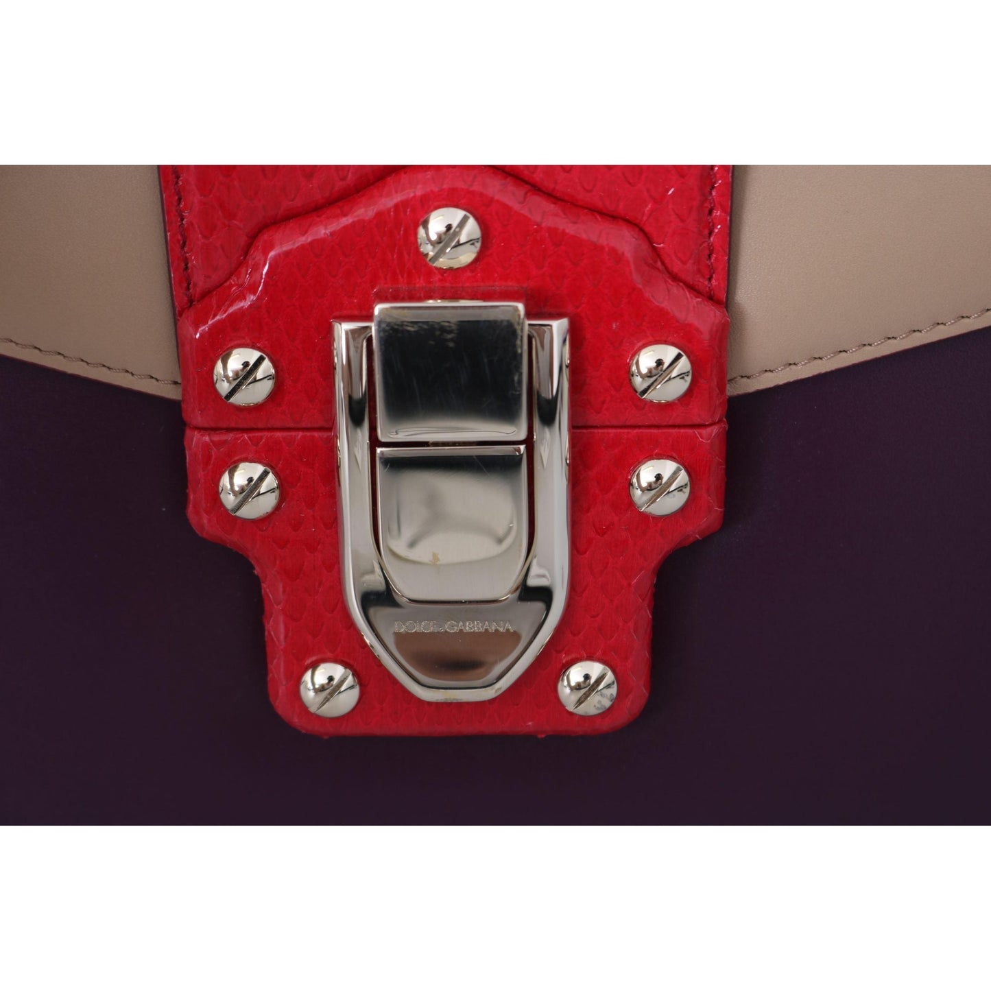 Purple Beige Red Leather Crossbody LUCIA Purse - coffeewithmee2